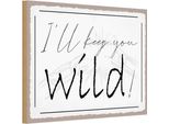 Vianmo Insegna In Legno 12X18 Cm I`Ll Keep You Wild