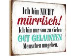Vianmo Insegna In Legno 12X18 Cm Ich Bin Nicht MüRrisch Bin Nur