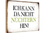 Vianmo Insegna In Legno 20X30 Cm Ich Kann Da Nicht NüChtern Hin