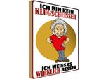 Vianmo Insegna In Legno 30X20 Cm Ich Bin Kein Klugscheisser