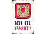 Vianmo Insegna In Legno 18X12 Cm Ich Du Passt Herz Liebe