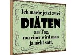 Vianmo Insegna In Legno 12X18 Cm Ich Mache Jetzt Zwei DiäTen