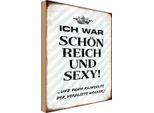 Vianmo Insegna In Legno 18X12 Cm Ich War SchöN Reich Dann Wecker