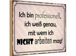 Vianmo Insegna In Legno 12X18 Cm Ich Bin Professionell Ich Weiß