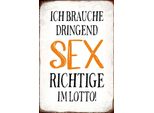 Vianmo Insegna In Legno 18X12 Cm Ich Brauche Dringend Sex