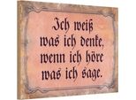 Vianmo Insegna In Legno 20X30 Cm Ich Weiß Was Ich Denke Wenn