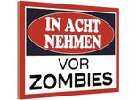 Vianmo Insegna In Legno 20X30 Cm In Acht Nehmen Vor Zombies