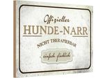 Vianmo Insegna In Legno 20X30 Cm Hunde-Narr Nicht Therapierbar