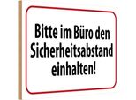 Vianmo Insegna In Legno 12X18 Cm Im BüRo Sicherheitsabstand