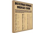 Vianmo Insegna In Legno 30X20 Cm International Morse Code