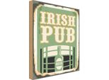 Vianmo Insegna In Legno 18X12 Cm Irish Pub Beer Bier Alkohol