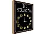 Vianmo Insegna In Legno 18X12 Cm It´S Beer O´Clock Bier Alkohol