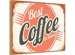 Vianmo Insegna In Legno 12X18 Cm Kaffee Best Coffee In Town