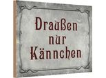 Vianmo Insegna In Legno 20X30 Cm Kaffee DraußEn Nur KäNnchen