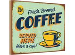 Vianmo Insegna In Legno 12X18 Cm Kaffee Fresh Brewed Coffee Served