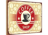 Vianmo Insegna In Legno 20X30 Cm Kaffee Coffee Shop