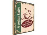 Vianmo Insegna In Legno 30X20 Cm Kaffee Premium Coffee