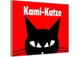 Vianmo Insegna In Legno 12X18 Cm Kami - Katze