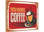 Vianmo Insegna In Legno 20X30 Cm Kaffee Kaffee Fresh Brewed
