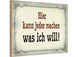 Vianmo Insegna In Legno 12X18 Cm Kann Jeder Machen Was Ich Will
