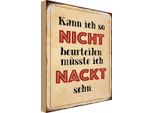 Vianmo Insegna In Legno 18X12 Cm Kann So Nicht Muss Nackt Sehn
