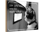 Vianmo Insegna In Legno 12X18 Cm Katze Ich Sehe Was Du Nicht Siehst