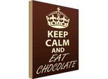 Vianmo Insegna In Legno 30X20 Cm Keep Calm And Eat Chocolate