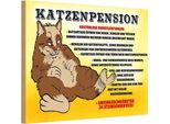 Vianmo Insegna In Legno 20X30 Cm Katzenpernsion 24H Service