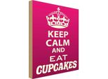 Vianmo Insegna In Legno 18X12 Cm Keep Calm And Eat Cupcakes