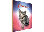 Vianmo Insegna In Legno 30X20 Cm Katze Ocicat