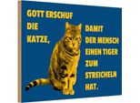 Vianmo Insegna In Legno 12X18 Cm Katze Tiger Zum Streicheln