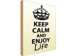 Vianmo Insegna In Legno 18X12 Cm Keep Calm And Enjoy Life