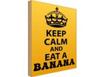 Vianmo Insegna In Legno 18X12 Cm Keep Calm And Eat A Banana