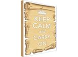 Vianmo Insegna In Legno 30X20 Cm Keep Calm And Carry On