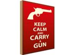 Vianmo Insegna In Legno 30X20 Cm Keep Calm And Carry A Gun