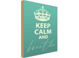 Vianmo Insegna In Legno 30X20 Cm Keep Calm And Breath