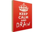 Vianmo Insegna In Legno 30X20 Cm Keep Calm And Draw
