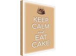Vianmo Insegna In Legno 30X20 Cm Keep Calm And Eat Cake