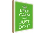 Vianmo Insegna In Legno 18X12 Cm Keep Calm And Just Do It