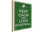 Vianmo Insegna In Legno 30X20 Cm Keep Calm And Love Football
