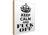 Vianmo Insegna In Legno 18X12 Cm Keep Calm And Fuck Off