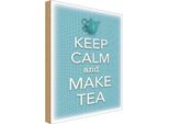 Vianmo Insegna In Legno 30X20 Cm Keep Calm And Make Tea