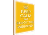 Vianmo Insegna In Legno 18X12 Cm Keep Calm And Enjoy The Weekend