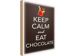 Vianmo Insegna In Legno 18X12 Cm Keep Calm And Eat Chokolate