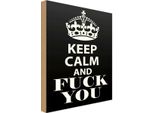 Vianmo Insegna In Legno 18X12 Cm Keep Calm And Fuck You