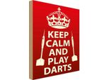 Vianmo Insegna In Legno 30X20 Cm Keep Calm And Play Darts