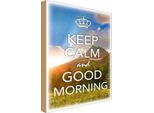 Vianmo Insegna In Legno 18X12 Cm Keep Calm And Good Morning