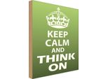 Vianmo Insegna In Legno 30X20 Cm Keep Calm And Think On