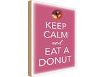 Vianmo Insegna In Legno 18X12 Cm Keep Calm And Eat A Donut