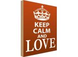 Vianmo Insegna In Legno 30X20 Cm Keep Calm And Love